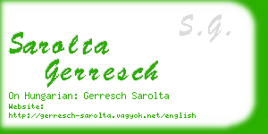 sarolta gerresch business card